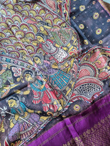 matsya-gopika-kanchipattu-kalamkari-dupatta