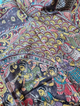 matsya-gopika-kanchipattu-kalamkari-dupatta