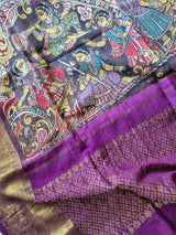 matsya-gopika-kanchipattu-kalamkari-dupatta