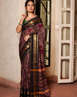 Mayura Leela Cotton Kalamkari Saree
