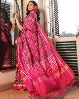 mulberry-silk-single-ikat-saree-with-traditional-patterned-body