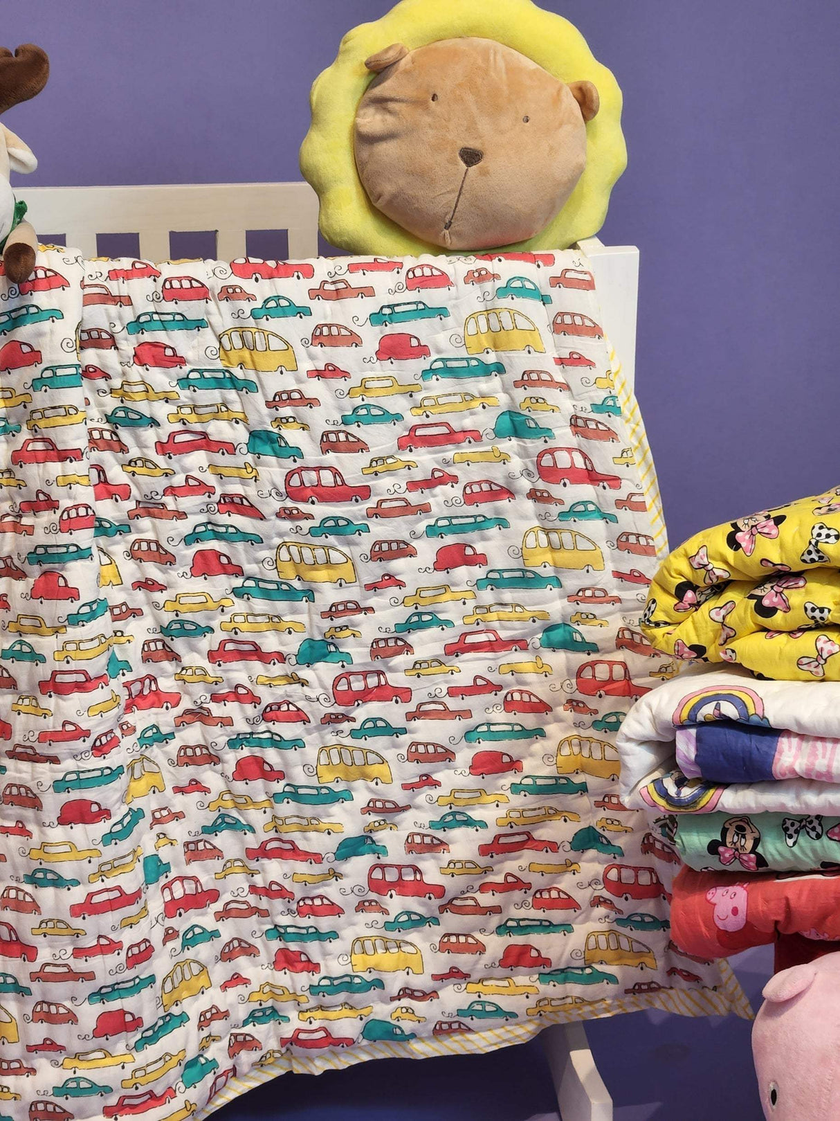 breathable summer dohar with colorful cars for babies and toddlers in USA and UK