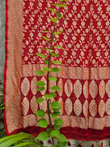 Multicoloured Banarasi Georgette Bandhani Lehenga with Dupatta