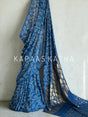 Shop stylish pure Munga Silk Bandhani saree featuring gold zari floral mandalas and paisley pallu. Lightweight, vibrant, and ideal for festive celebrations.