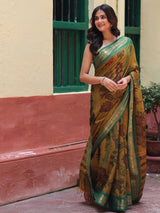 mustard-green-cotton-kalamkari-saree