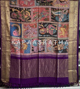 mythical-threads-kalamkari-tales-on-kanjivaram-silk-dupatta-dashavtaram