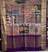 mythical-threads-kalamkari-tales-on-kanjivaram-silk-dupatta-dashavtaram