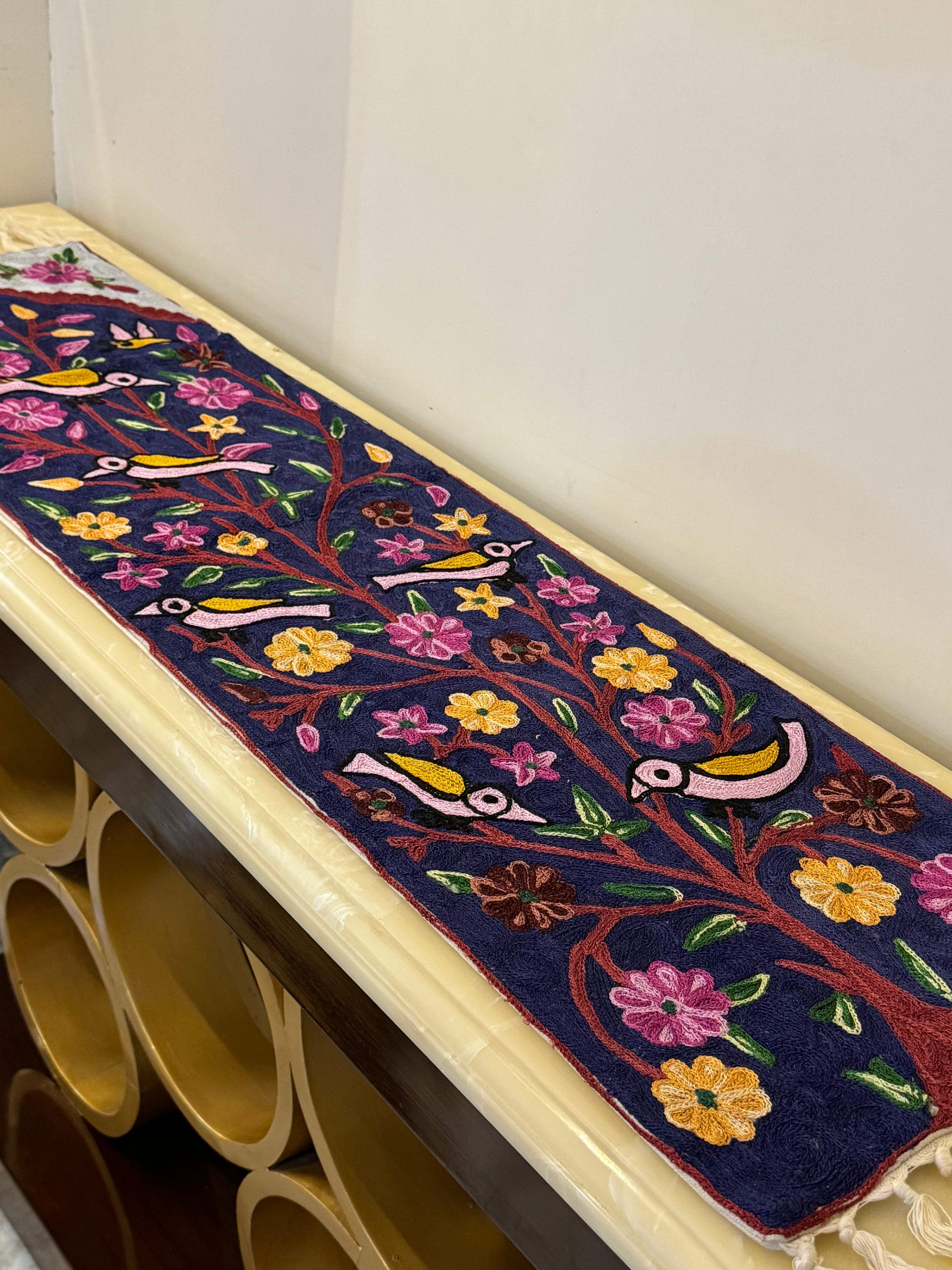 Kashmiri Embroidery Table Runner (48*12.5 inches) – Kapaas Katha
