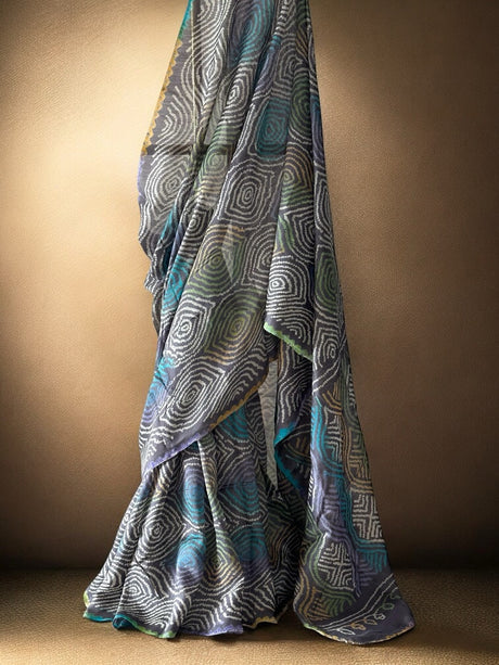 neelchakra-grey-munga-silk-bandhani-saree-with-multicoloured-bandhani