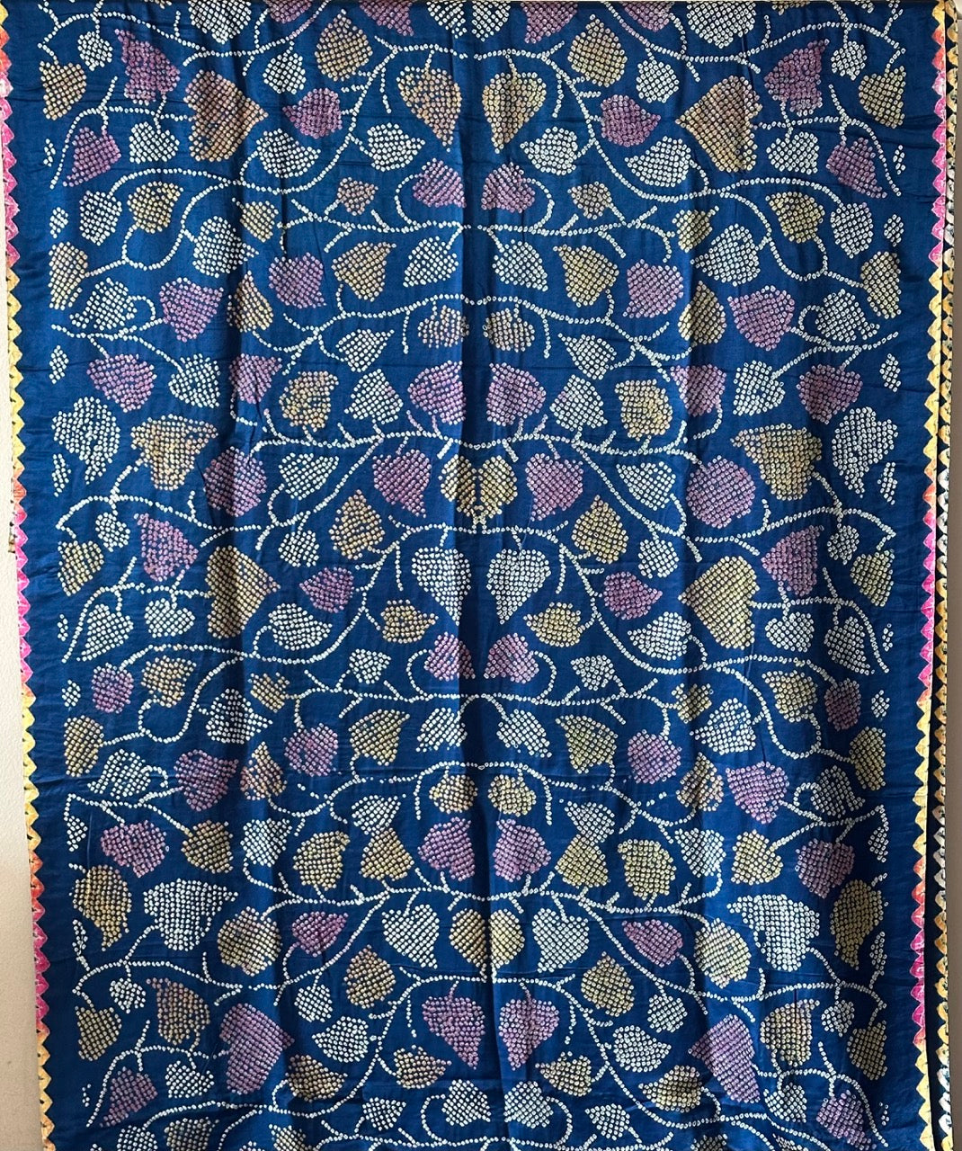 neelpushpa-pure-gajji-silk-bandhani-saree-with-multicoloured-bandhej