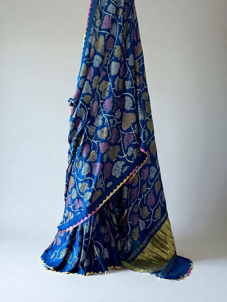 neelpushpa-pure-gajji-silk-bandhani-saree-with-multicoloured-bandhej