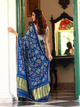 neelpushpa-pure-gajji-silk-bandhani-saree-with-multicoloured-bandhej