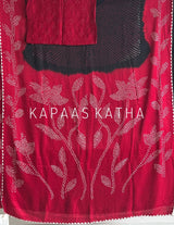 Neelratna - Black Pure Gajji Silk Bandhani Saree