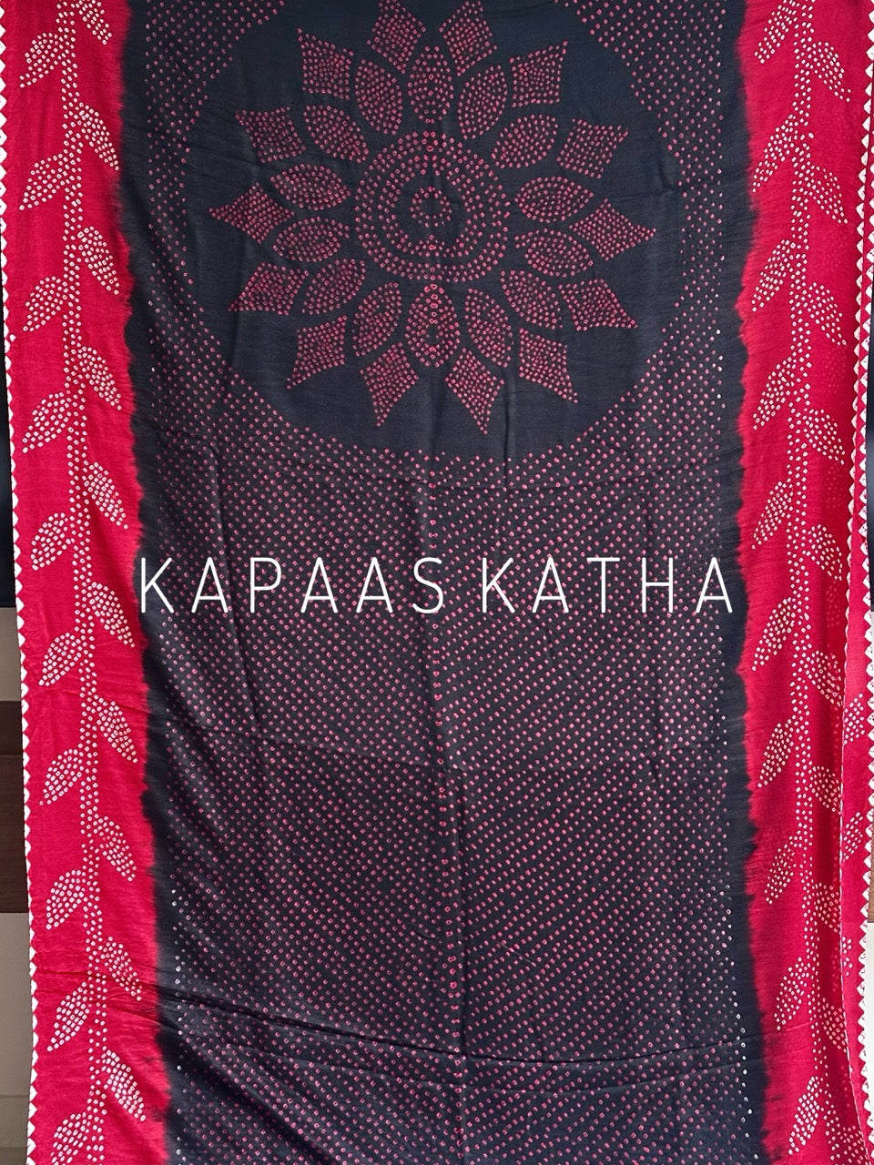 Neelratna - Black Pure Gajji Silk Bandhani Saree