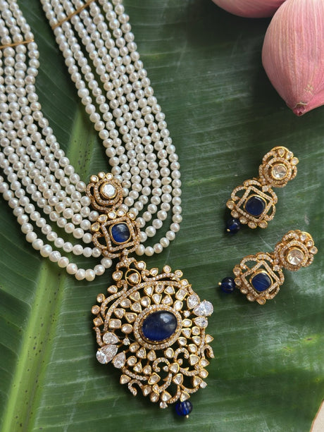 neelratna-polki-pearl-set-handcrafted-92-5-silver-and-earrings-set