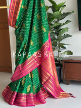 new-festive-scarlet-bandhani-kanjivaram-silk-handloom-saree