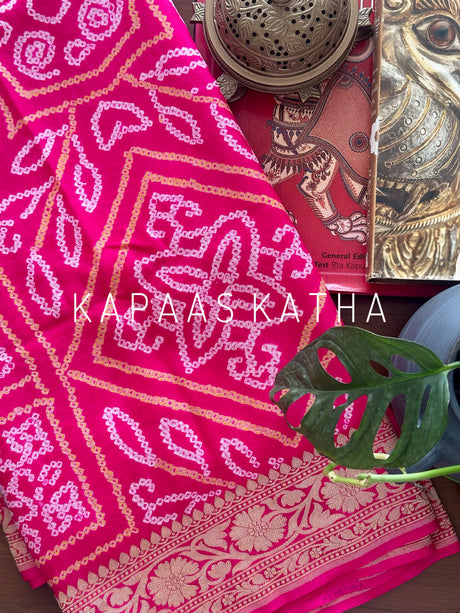 new-luxe-bandhani-banarasi-georgette-saree