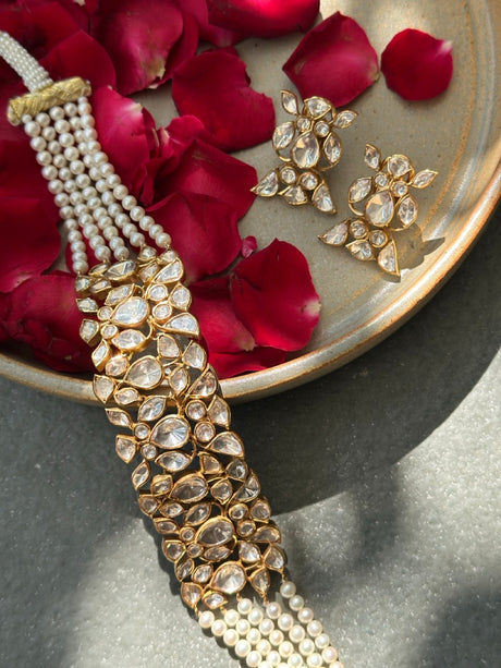 925-silver-and-moissanite-polki-pearl-choker-set