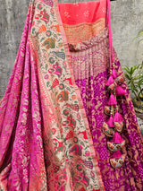 ombre-shaded-banarsi-georgette-bandhani-lehenga