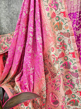 ombre-shaded-banarsi-georgette-bandhani-lehenga