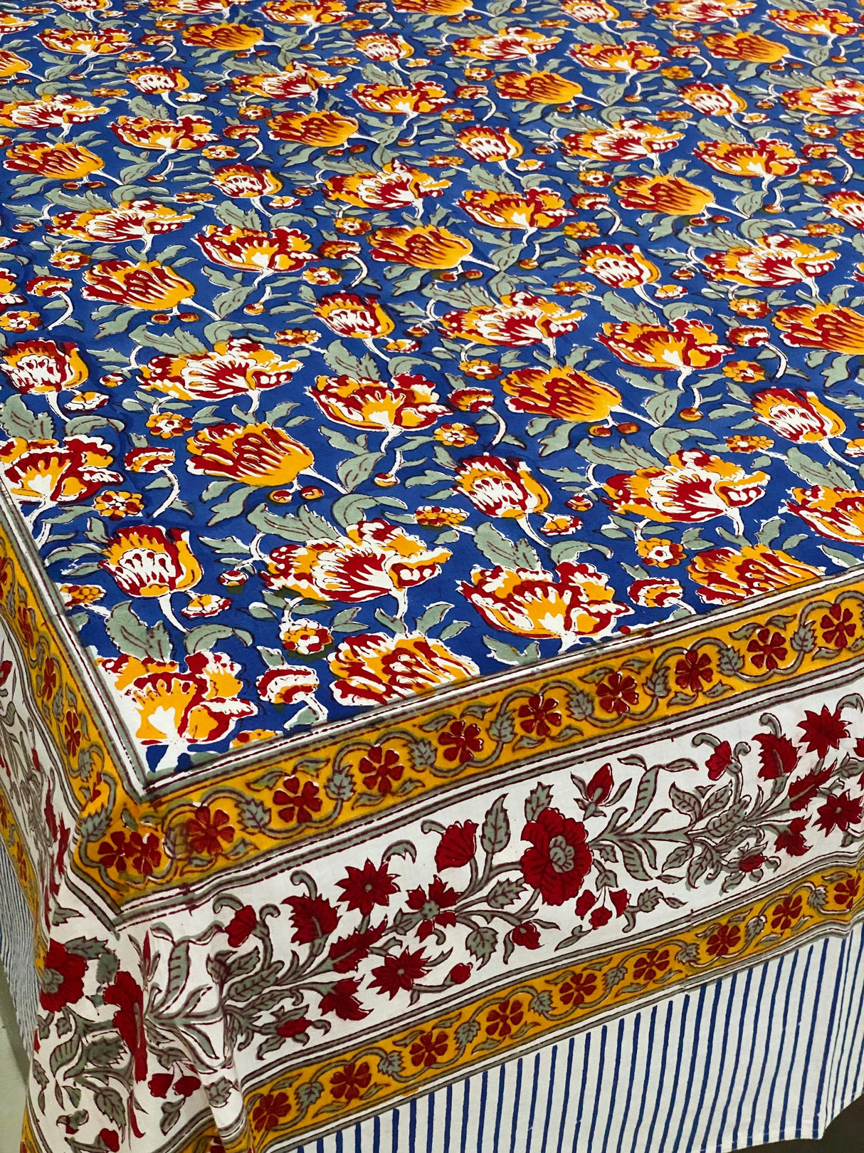 orange-blue-king-cotton-bedsheet-fabric-view