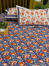 orange-blue-king-cotton-bedsheet-pattern-view