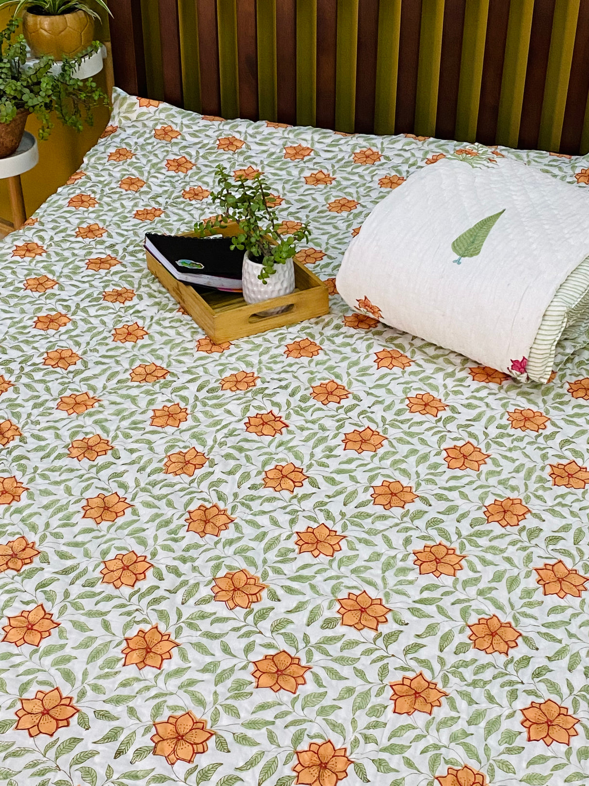 orange-blue-single-cotton-quilt-front-view