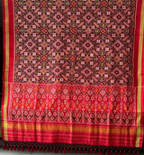 Handloom pure silk single ikat/patola dupatta