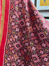 Handloom pure silk single ikat/patola dupatta