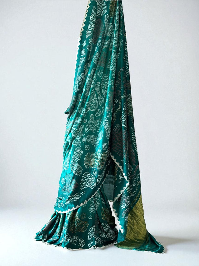 panna-rekha-turquoise-green-pure-gajji-silk-bandhani-saree