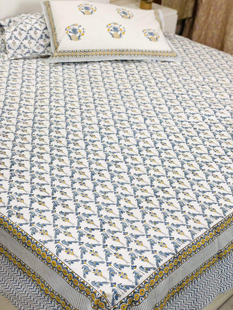 parrot-double-cotton-bedsheet-full-view