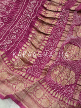 peaceful-bandhani-banarasi-saree