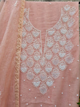 peach-blossom-elegance-chikankari-Mulchanderi-unstitched-suit-set