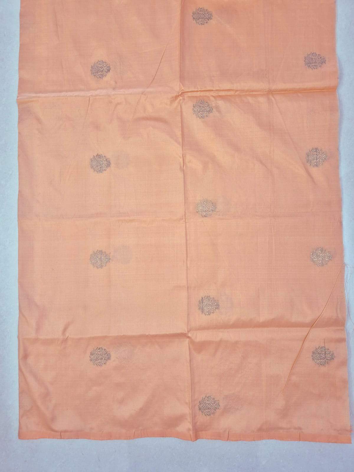 Shade of Peach Pure Banarasi Silk Blouse Piece