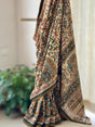 peacock-floral-handloom-cotton-kalamkari-saree-front-view