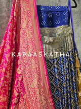 pink-blue-pure-banarsi-georgette-bandhani-lehenga