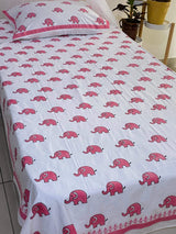 pink-elephant-cotton-bedsheet-front-view-two