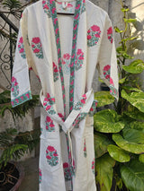 pink-floral-cotton-waffle-bathrobe-hanging-view