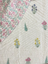 pink-yellow-flower-double-cotton-quilt-side-view