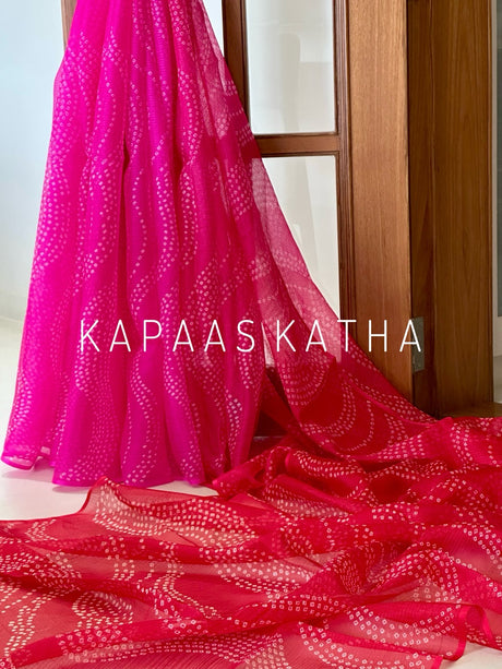 Bandhani Kota silk saree