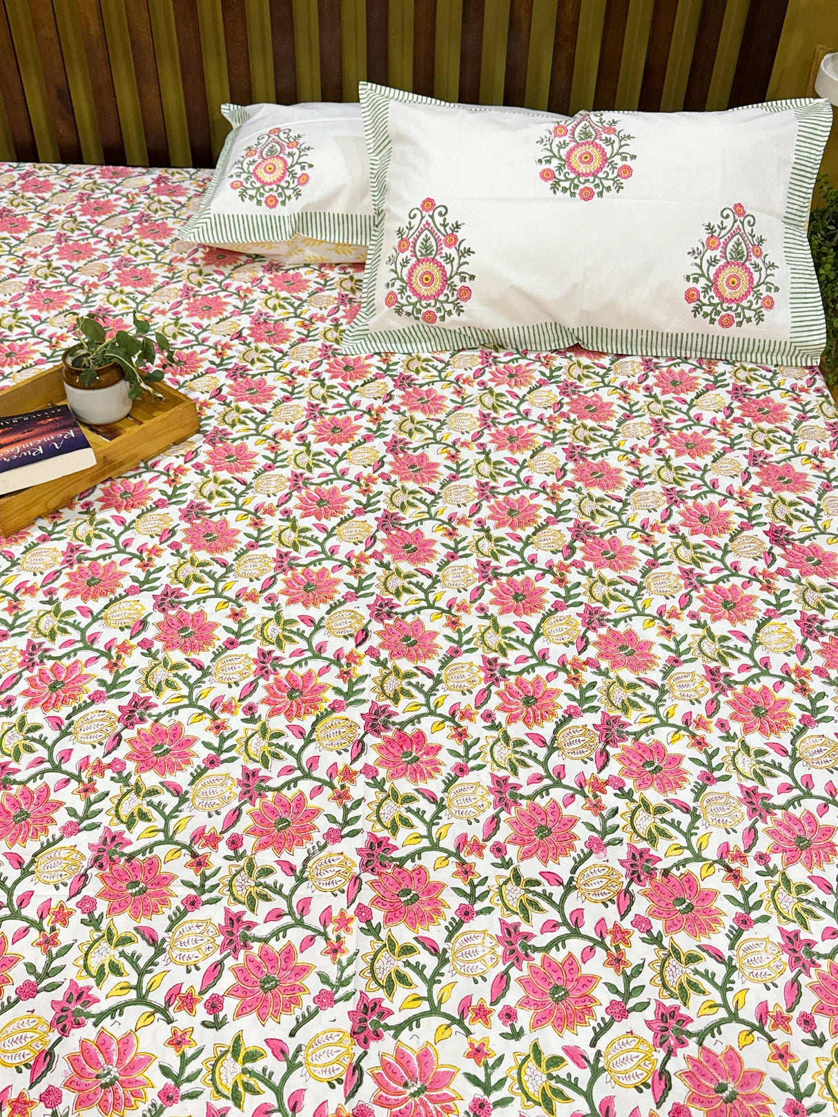 premium-pink-blockprint-king-bedsheet