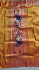 Handloom Dhoop Chao Yellow Silk Paithani Dupatta