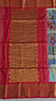 Indian Mythological Handloom Kanchi Pattu Kalamkari Dupatta