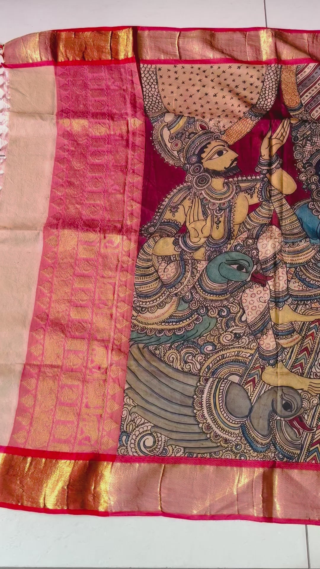 lord-ram-sita-theme-kanjivaram-silk-kalamkari-dupatta