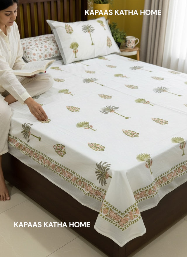 printed-warm-flora-pure-cotton-bedsheet-handblock