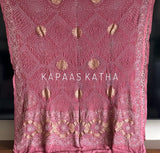 Banarasi Georgette Bandhani Dupatta with Chikankari Embroidery | Kapaas Katha