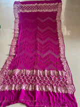pure-banarasi-georgette-magenta-bandhani-dupatta