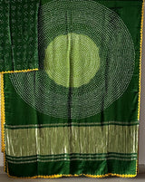 Pure Gajji Silk Circular Theme Bandhani Saree