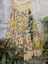 Pure Georgette Kalamkari Lehenga with Lucknow Chikankari