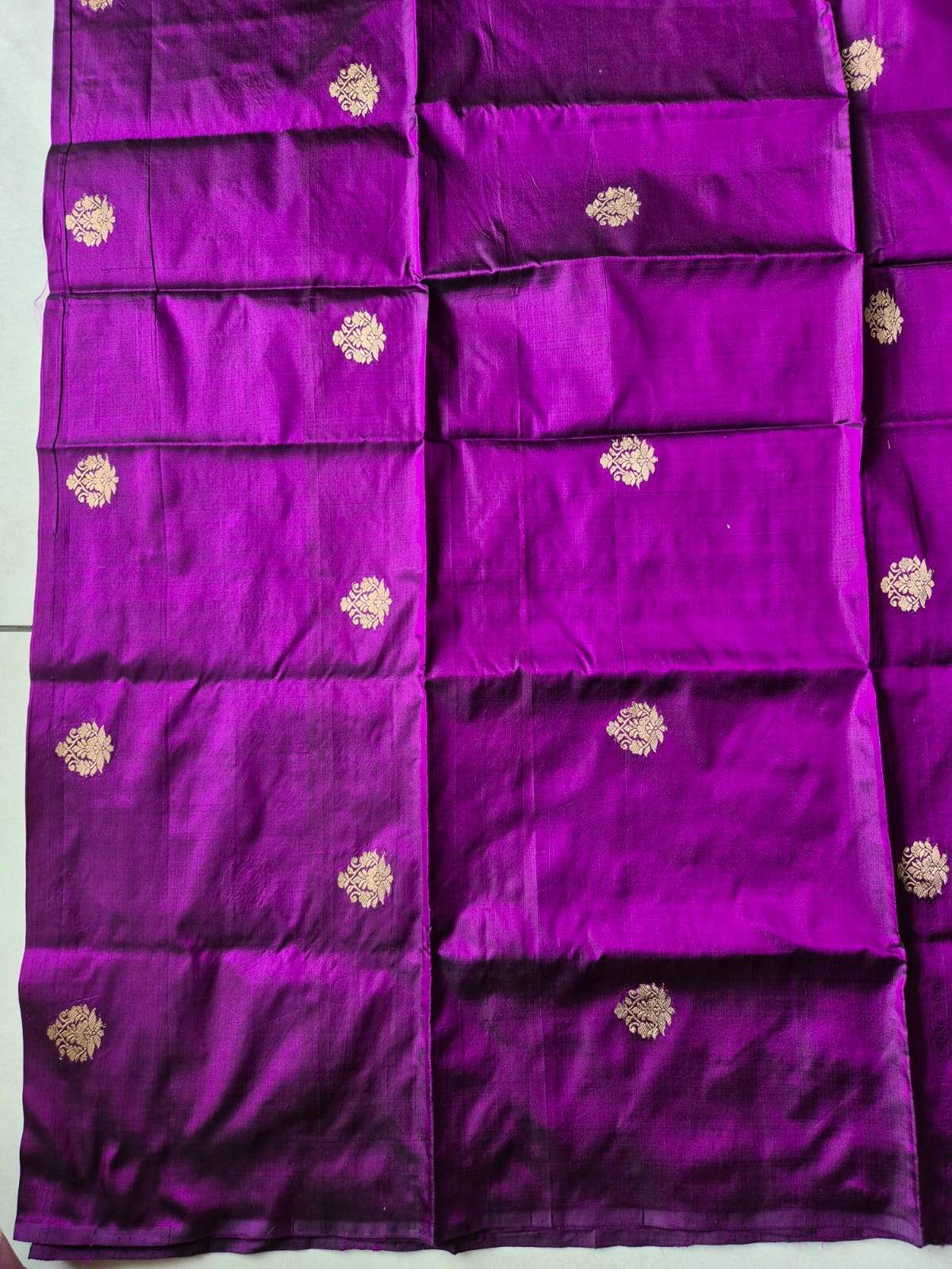 Shade of Purple Pure Banarasi Silk Blouse Piece